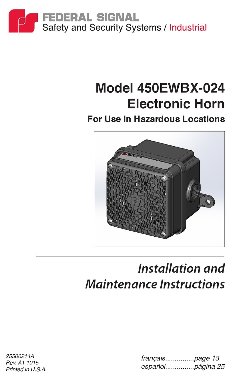 Federal Signal Corporation 450EWBX-024 User manual