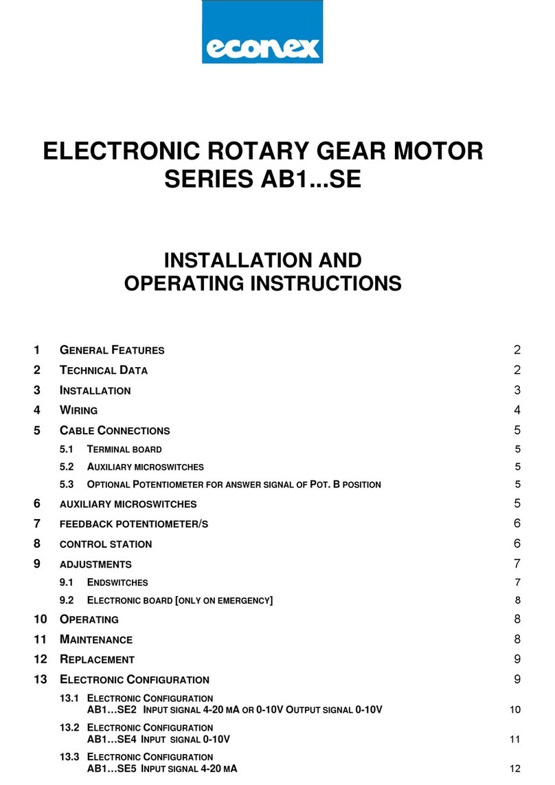 Econex AB1 SE Series Installation and operating instructions