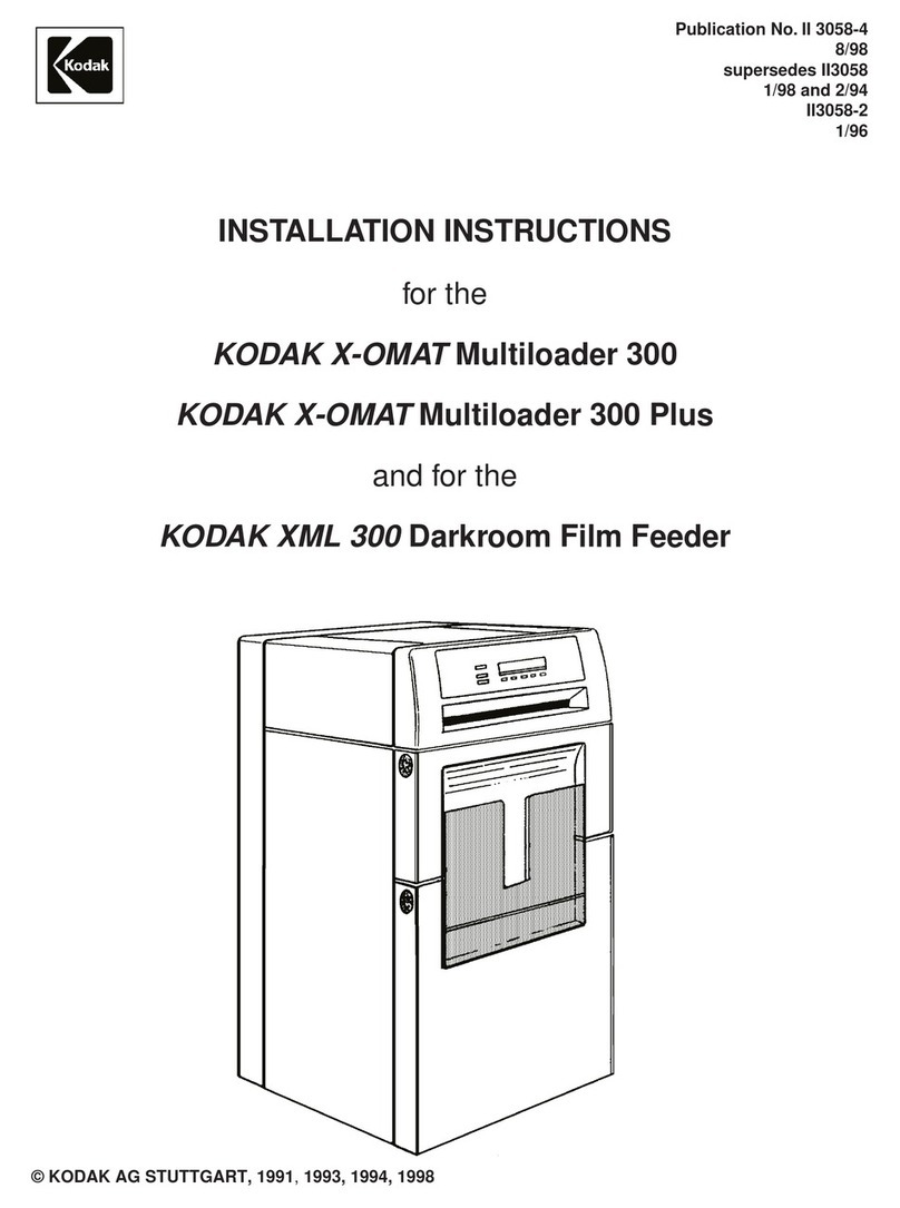 Kodak X-Omat MULTILOADER 300 installation instructions