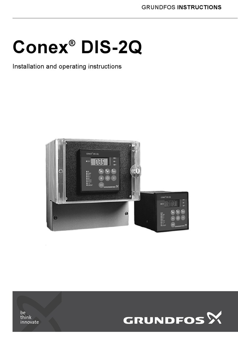 Grundfos Conex DIS-2Q Installation and operating instructions