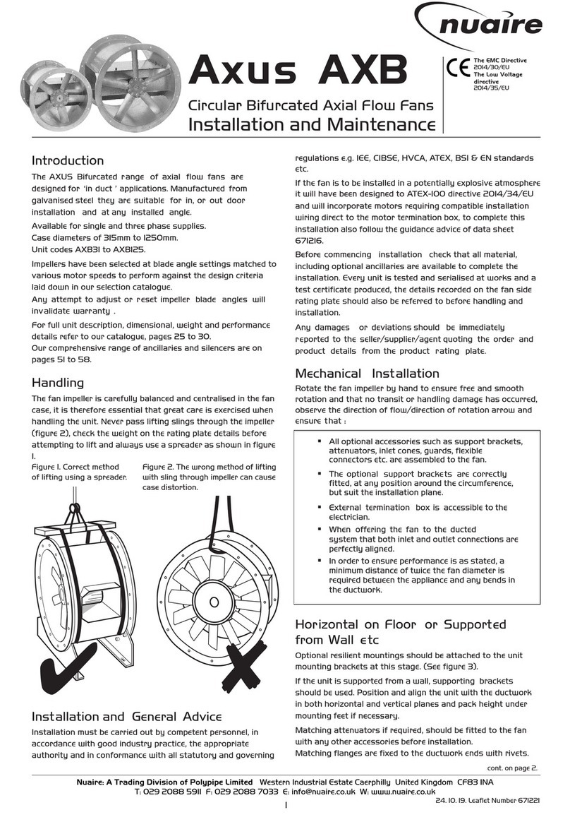 NuAire Axus AXB Series Installation and Maintenance