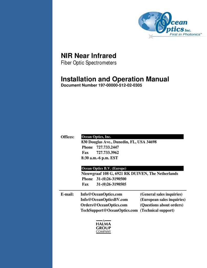 Ocean Optics NIR Series Installation and operation manual