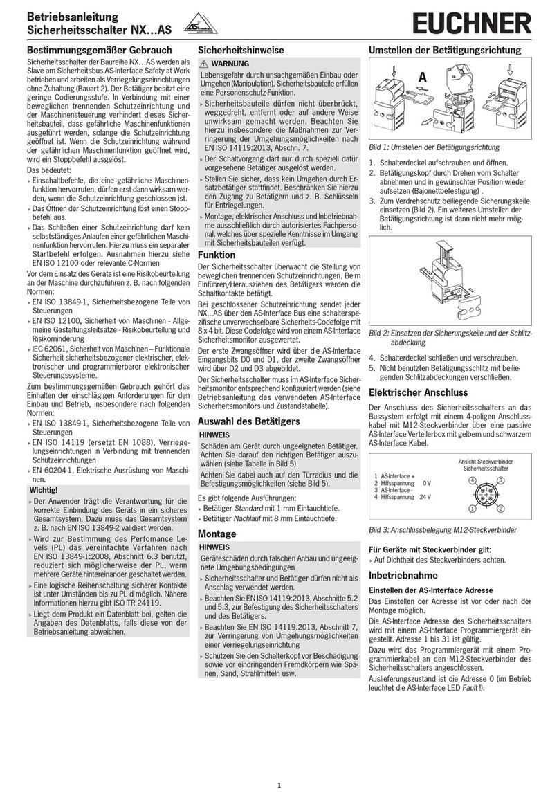 EUCHNER NX AS Series User manual