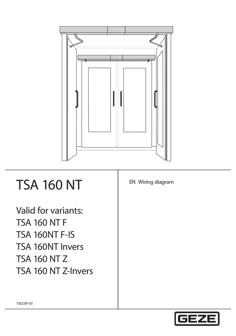 GEZE TSA 160 NT Series Quick start guide