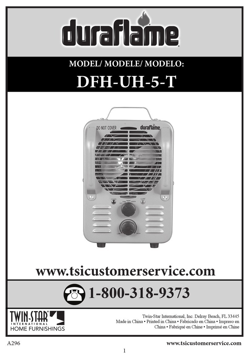 Duraflame DFH-UH-5-T quick start guide