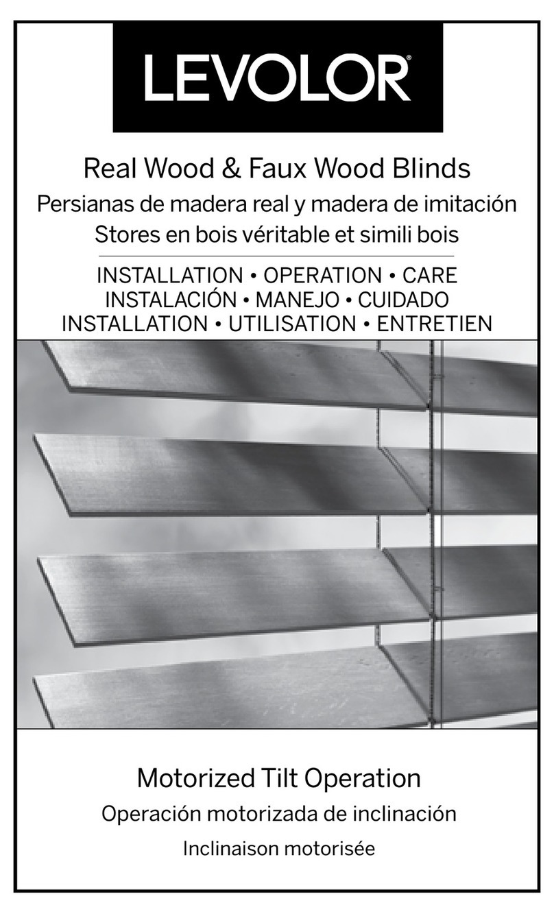 Levolor Real Wood Blind Series Installation operation care