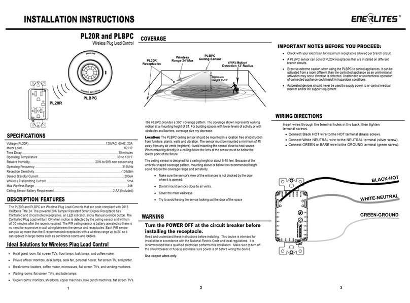 Enerlites PL20R installation instructions