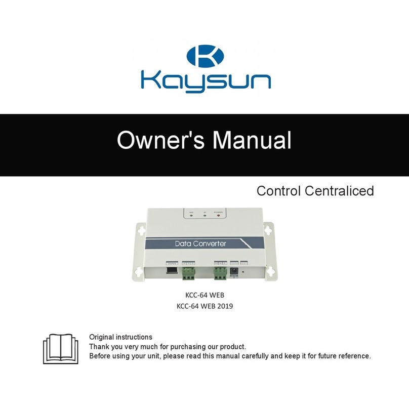 Kaysun KCC-64 WEB owner's manual