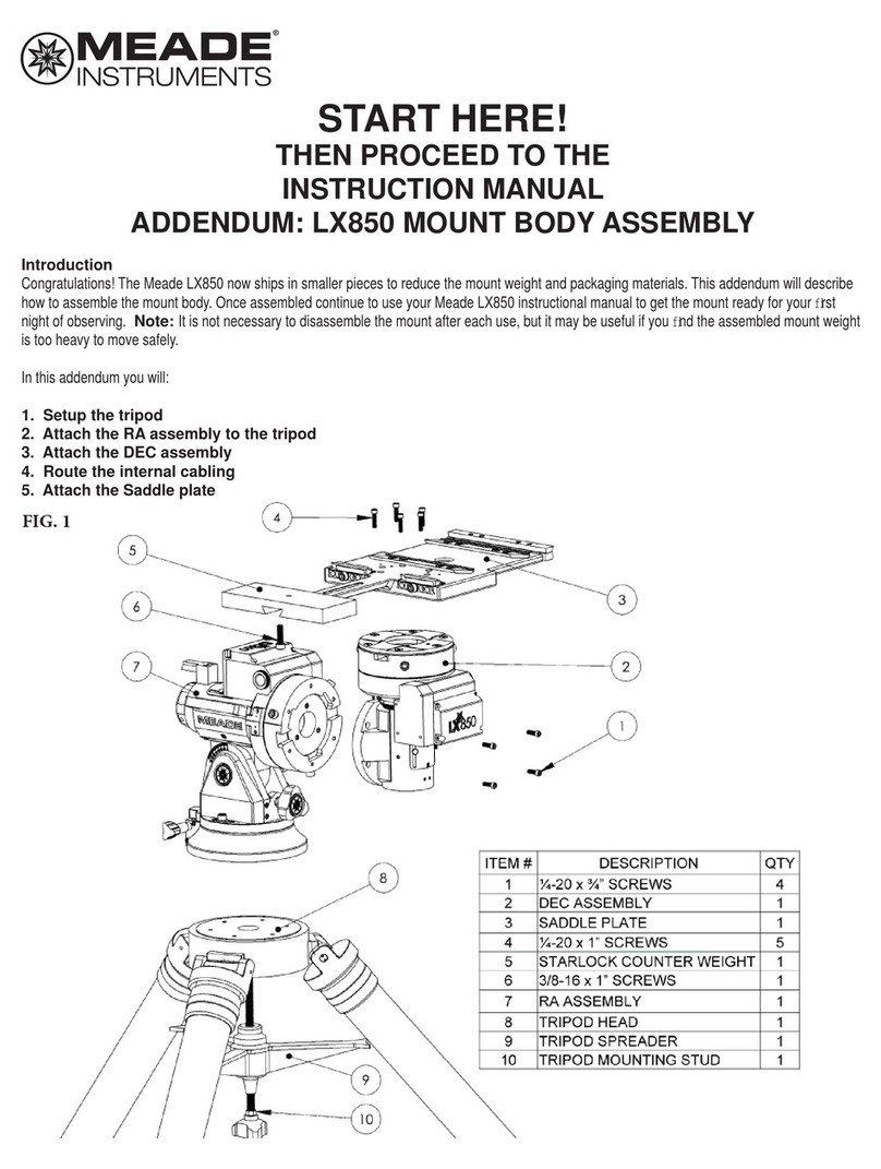Meade LX850 instruction manual Meade LX850 instruction manual