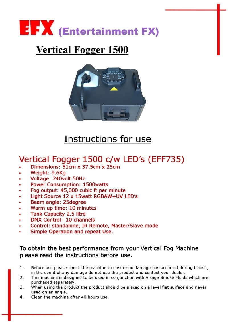 EFX Vertical Fogger 1500 User manual