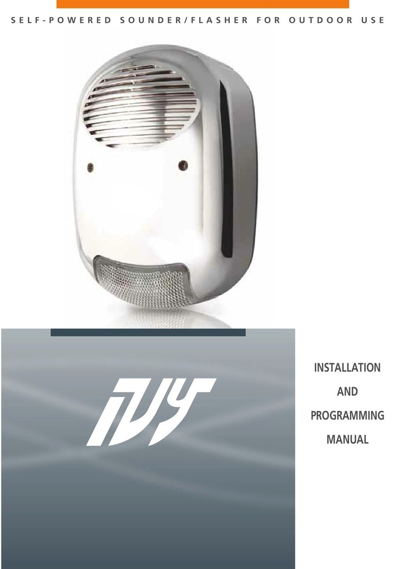 INIM Electronics IVY series Installation and programming manual INIM Electronics IVY series Installation and programming manual