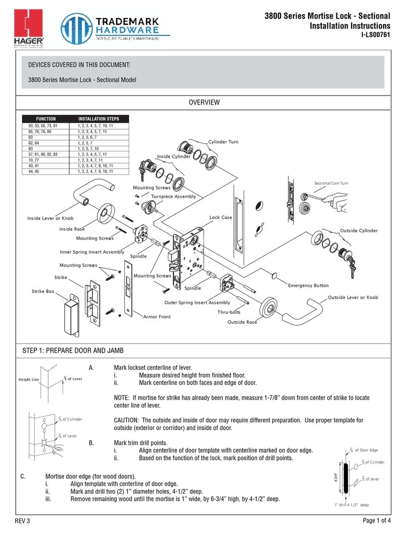 hager 3800 Series User manual