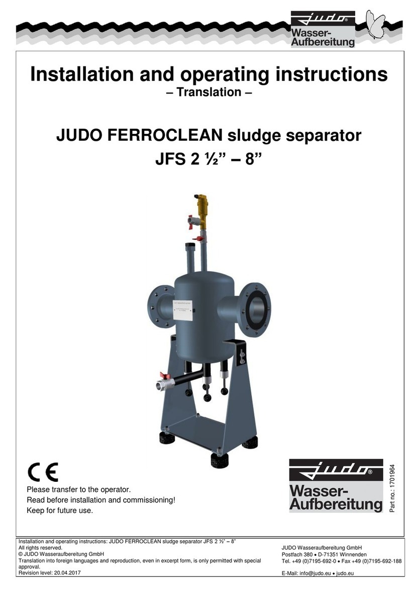 Judo FERROCLEAN Installation and operating instructions