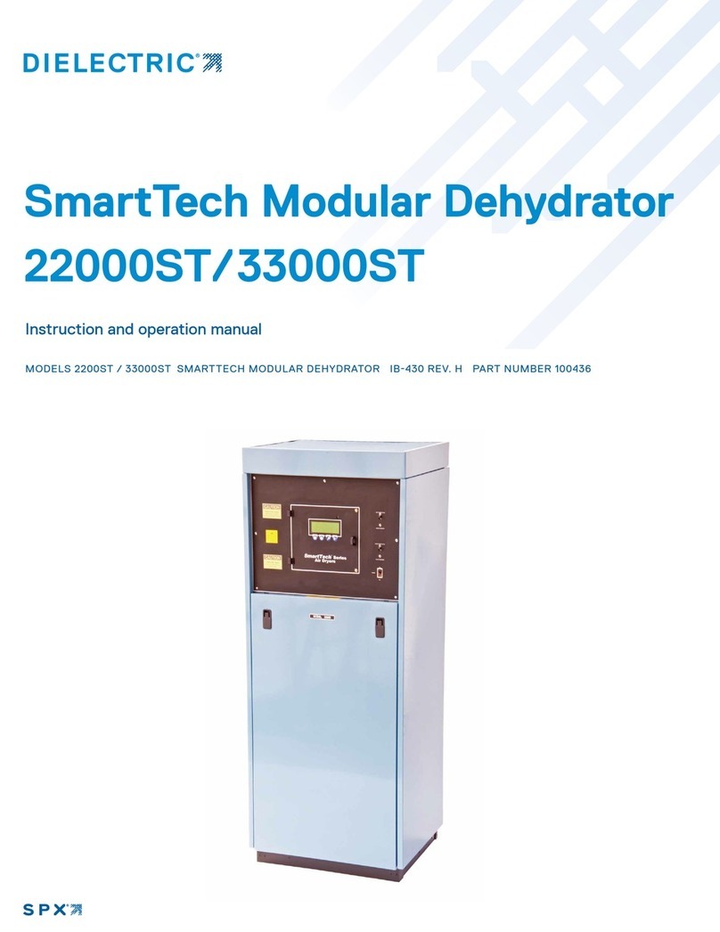 Dielectric 2200ST SmartTech Modular Dehydrator Instruction and operation manual Dielectric 2200ST SmartTech Modular Dehydrator Instruction and operation manual