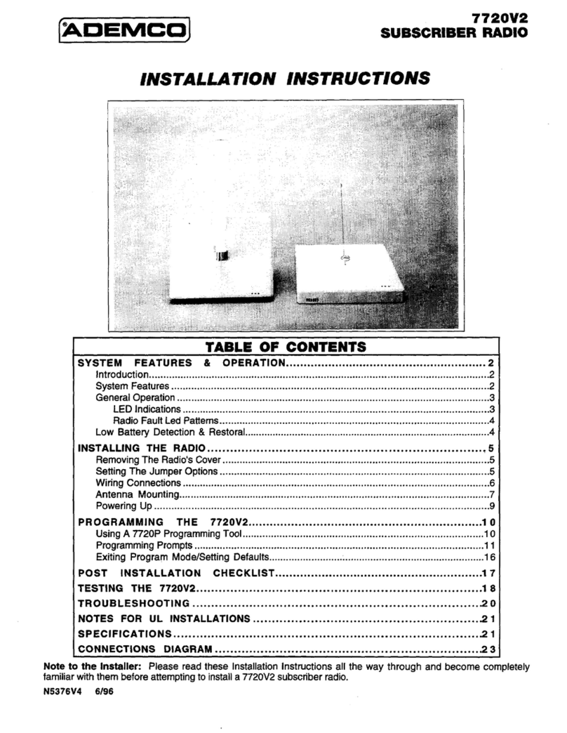 ADEMCO 7720V2 installation instructions