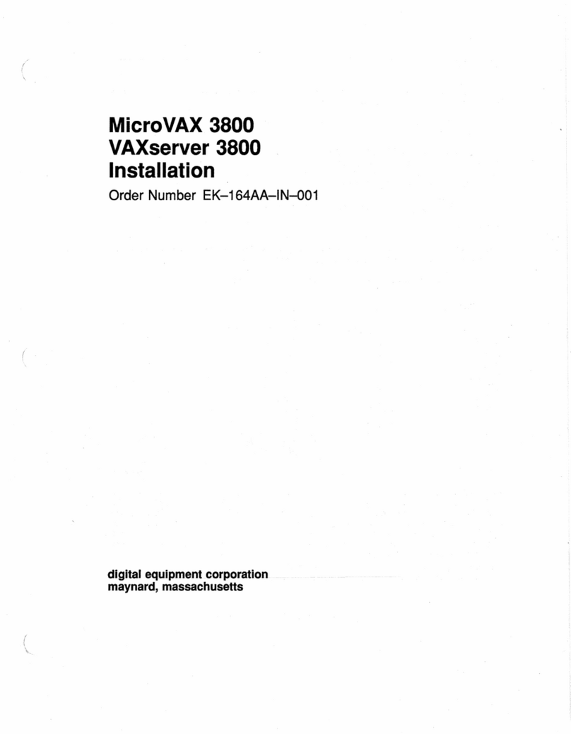 Digital Equipment MicroVAX 3800 User manual Digital Equipment MicroVAX 3800 User manual