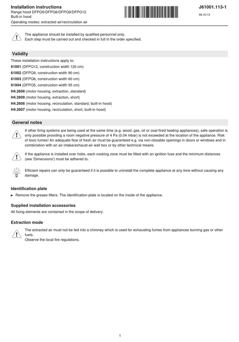 V-ZUG DFPQ5 User manual