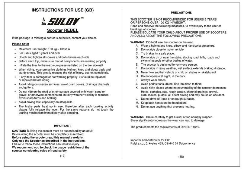 Sulov REBEL Instructions for use