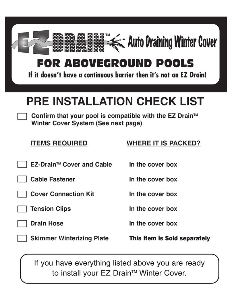 EZ DRAIN Auto Draining Winter Cover quick start guide