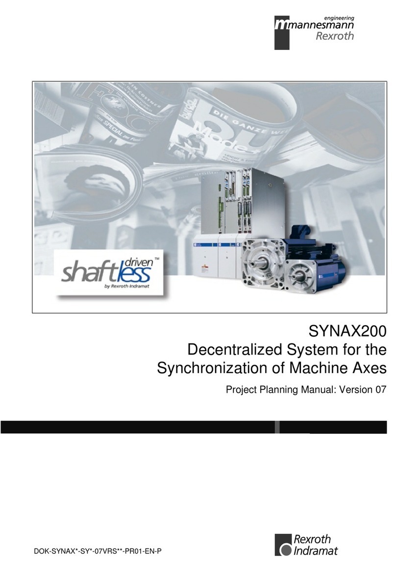 REXROTH SYNAX200 Project planning manual