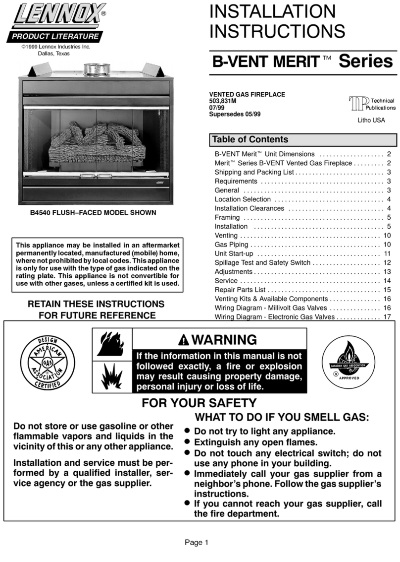 Lennox B-VENT METIT Series User manual Lennox B-VENT METIT Series User manual