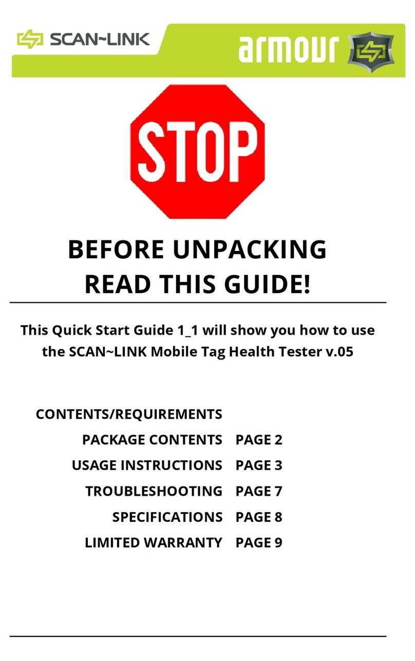 SCAN-LINK Mobile Tag Health Tester quick start guide