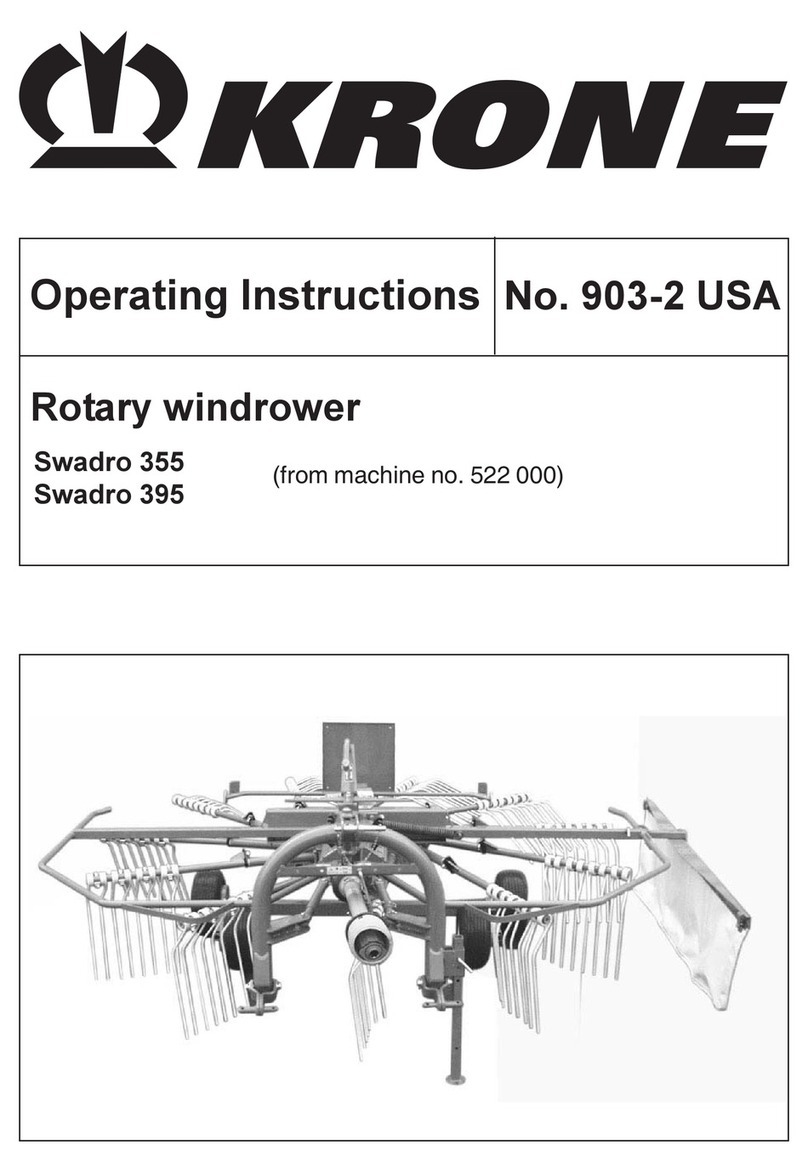 Krone Swadro 355 operating instructions Krone Swadro 355 operating instructions