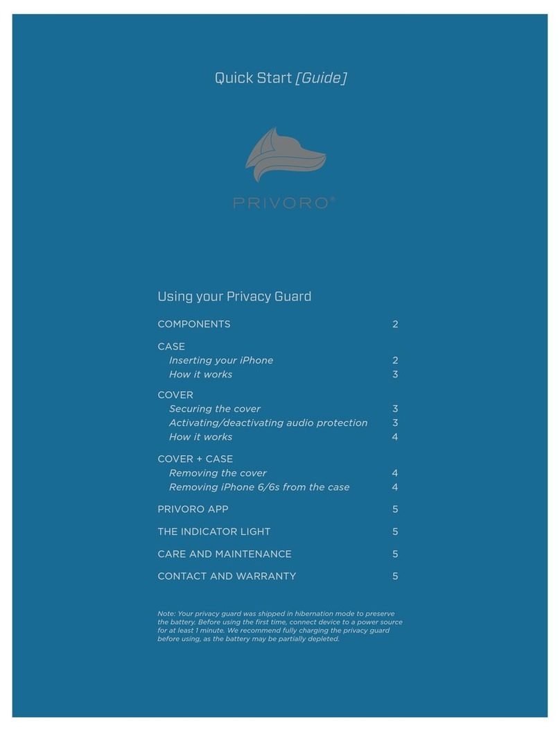 Privoro PRIVACY GUARD quick start guide