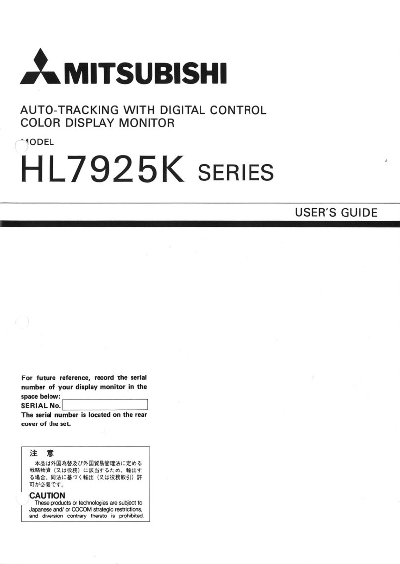 Mitsubishi HL7925K Series User manual