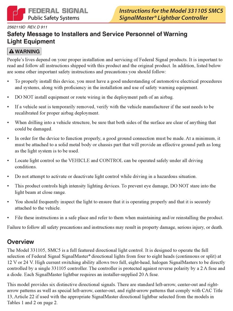 Federal Signal Corporation SignalMaster 331105 SMC5 User manual
