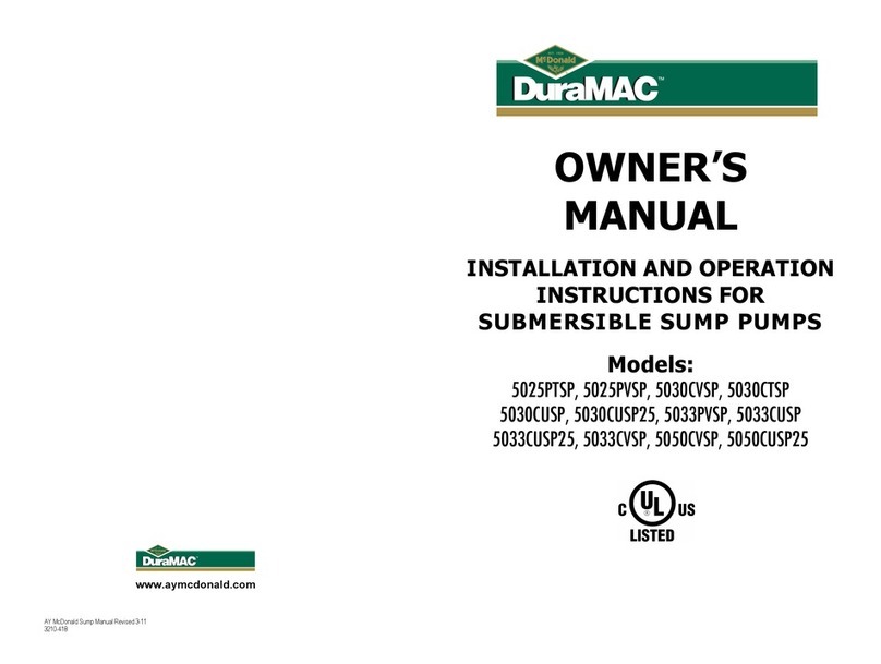 DuraMAC 5025PTSP owner's manual