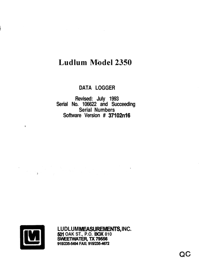 Ludlum Measurements 2350 User manual