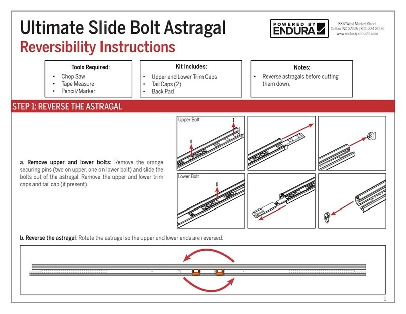 Endura Ultimate Slide Bolt Astragal instructions