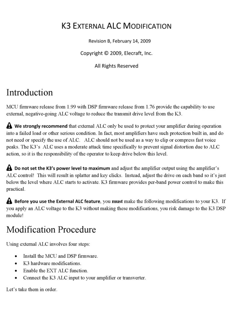ELECRAFT K3 User manual