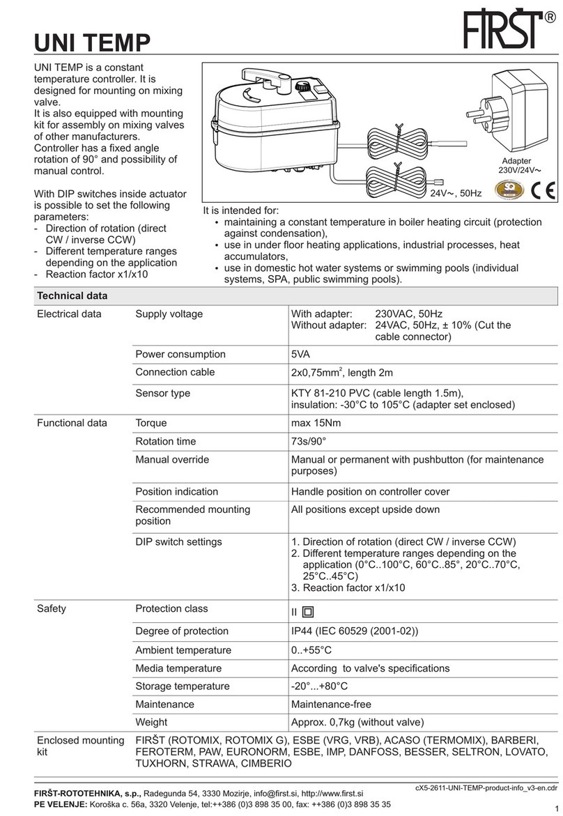 First UNI TEMP Series manual