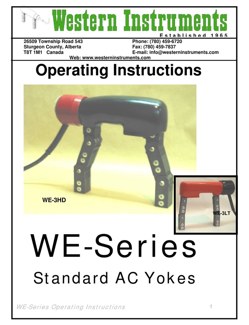 Western Instruments WE-Series operating instructions