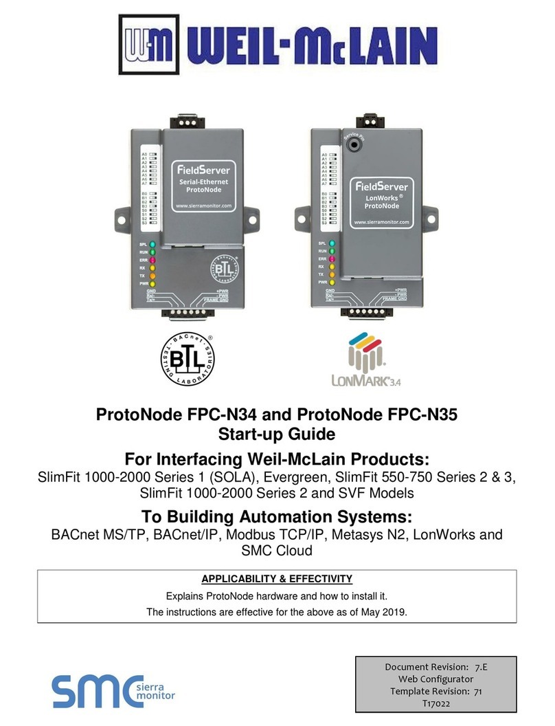 SMC Sierra Monitor ProtoNode FPC-N34 Startup guide
