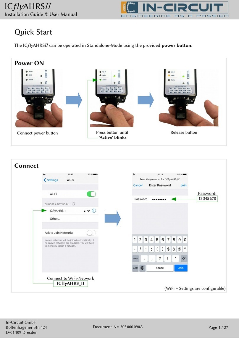 In-Circuit ICflyAHRSII Installation guide & user manual