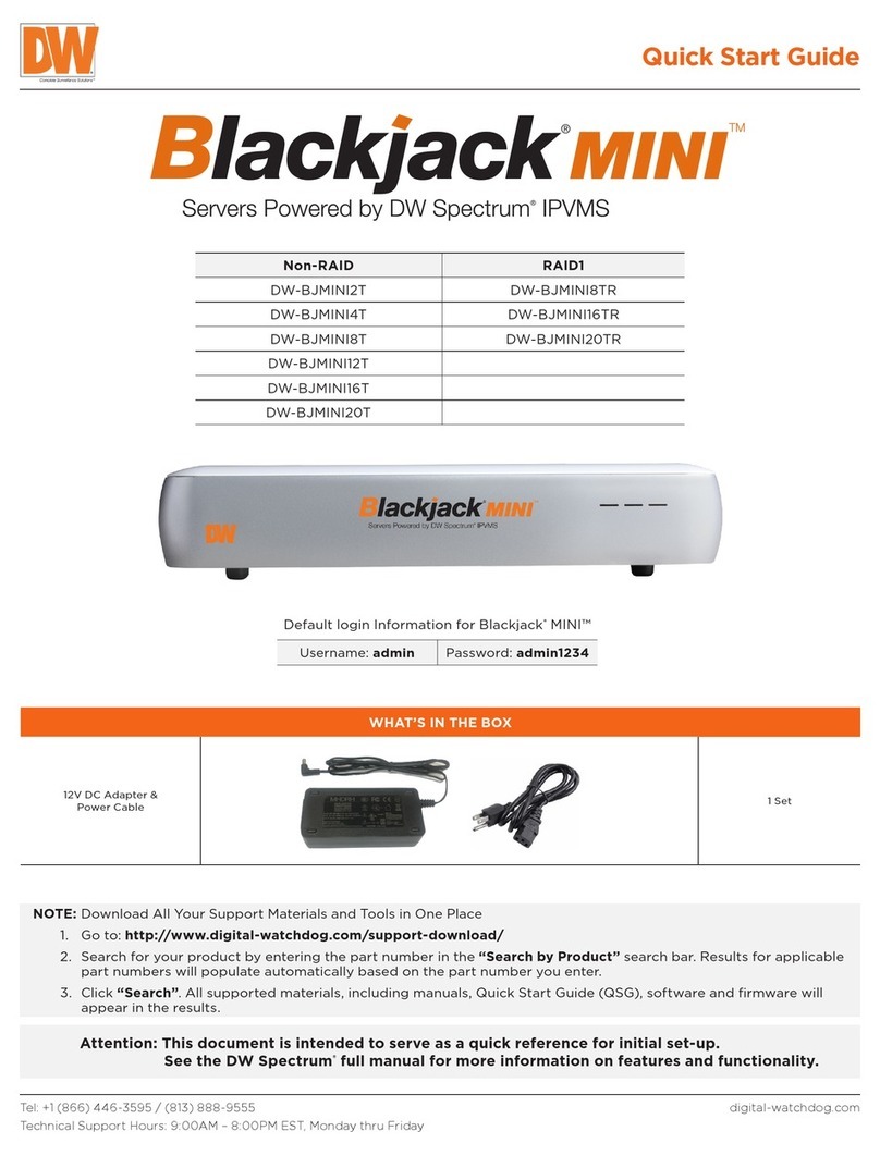 DW Blackjack Mini DW-BJMINI2T User manual