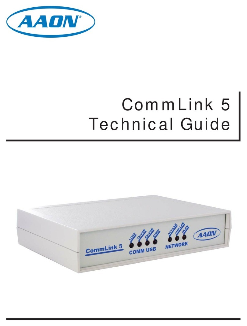 AAON CommLink 5 Technical guide