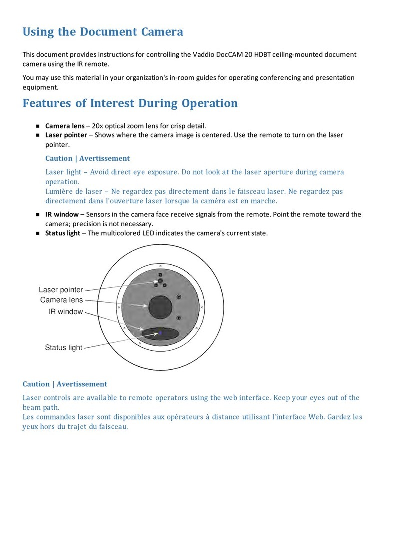 VADDIO DocCAM 20 HDBT Using instruction