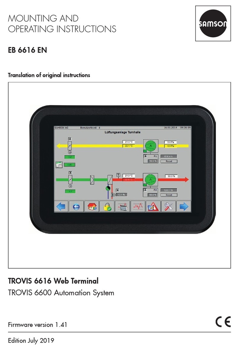 Samson TROVIS 6616 Mounting and operating instructions