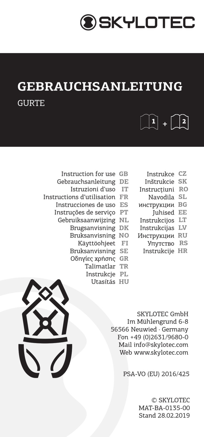 SKYLOTEC G-1131-XS/M User manual