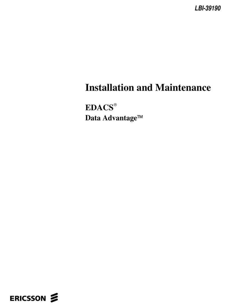 Ericsson EDACS Data Advantage Series Installation and Maintenance