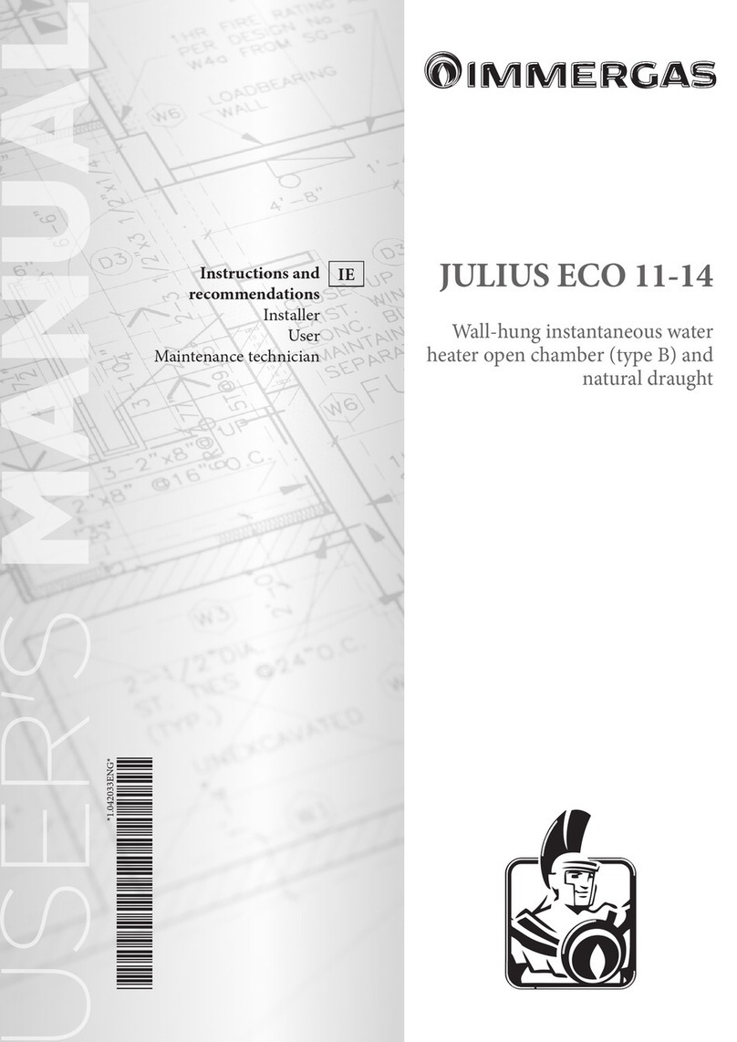 Immergas JULIUS ECO 11 Instructions and Recommendations