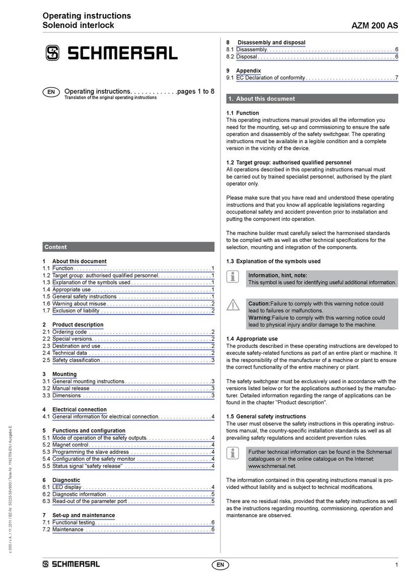 schmersal AZM 200 AS operating instructions