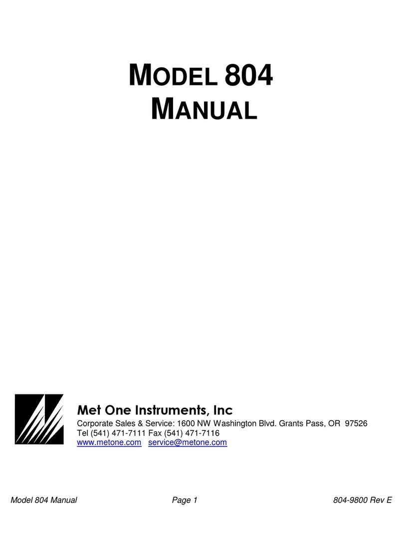 Met One Instruments 804 manual