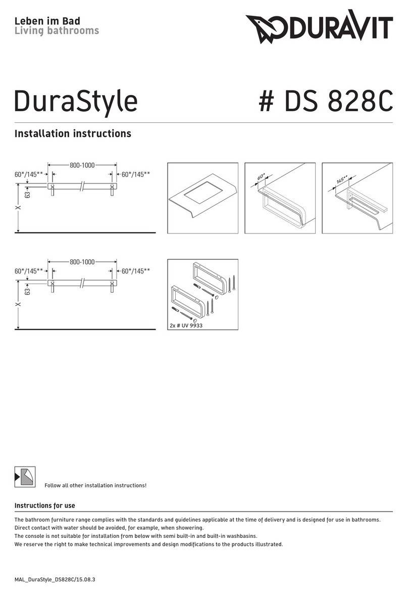 DURAVIT DuraStyle DS 828C User manual DURAVIT DuraStyle DS 828C User manual