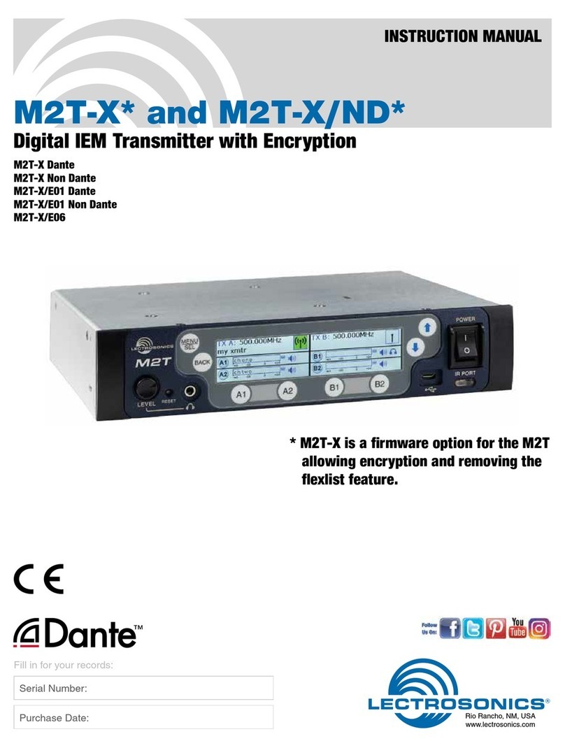 Lectrosonics M2T-X Series User manual