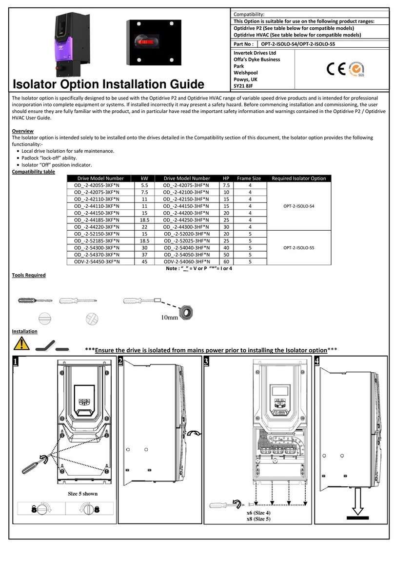 Invertek Drives OPT-2-ISOLO-S4 installation guide